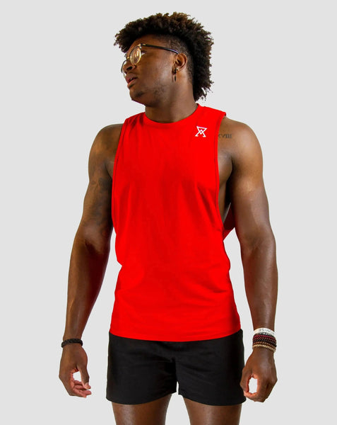 Deep-Cut Power Tank - Scarlet Red