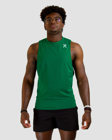 Deep-Cut Power Tank - Forest Green